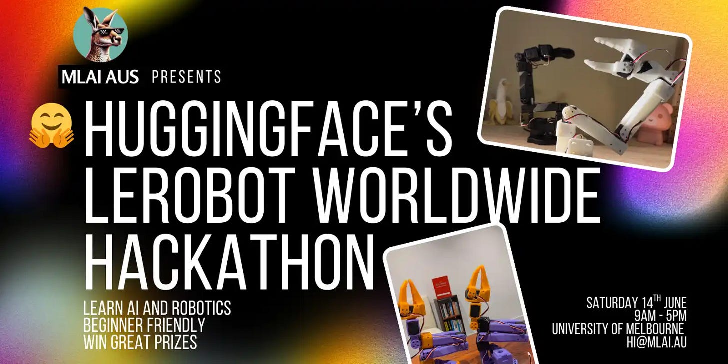 Banner image for HuggingFace - LeRobot Hackathon
