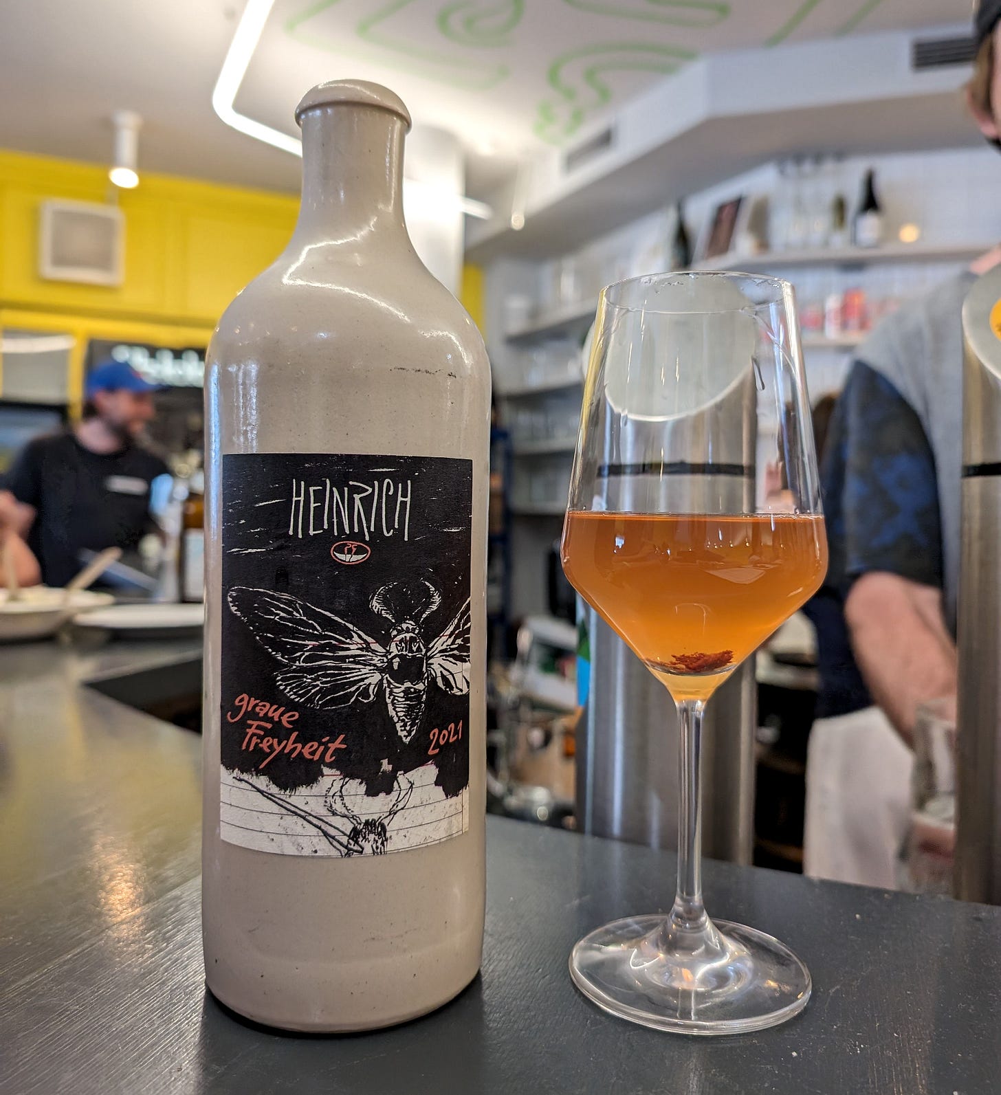 Heinrich's Graue Freyheit is an iconic orange wine from Burgenland, bottled in the table wine category.