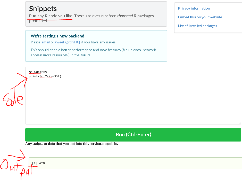 In the R programming language, we can also use the = to sign in order to make a variable. In the R programming language, we can also use the = to sign in order to make a variable.