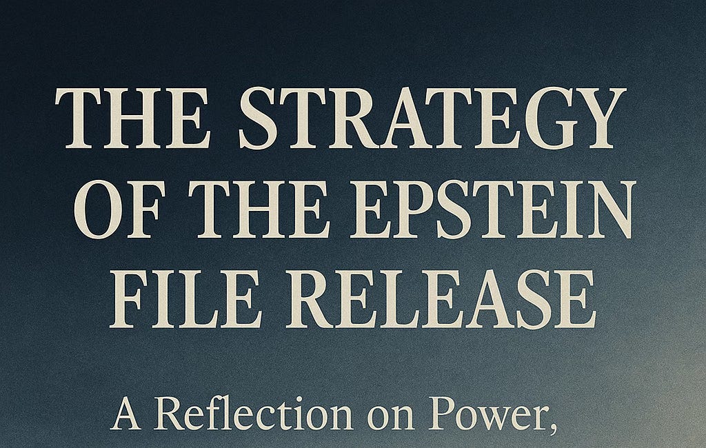 The Strategy of the Epstein File Release