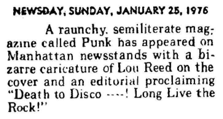 January 1976: PUNK Hits the Newsstands! - by John Holmstrom