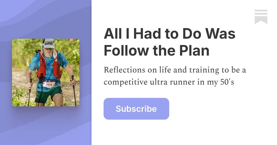 All I Had to Do Was Follow the Plan | Substack