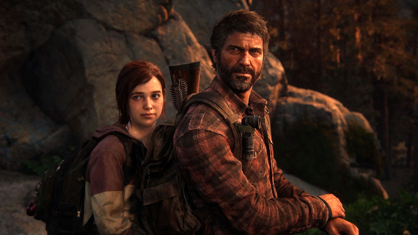 Joel and Ellie in The Last of Us Joel and Ellie in The Last of Us