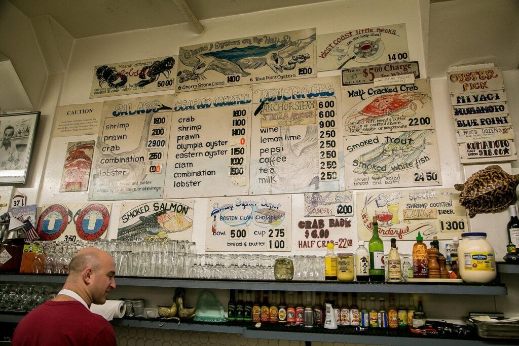 Swan Oyster Depot Menu - San Francisco, CA