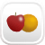 Apples to Oranges comparison icon apples and oranges