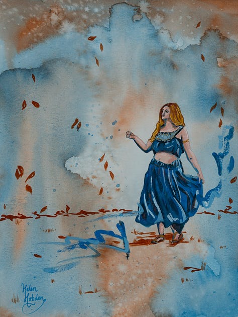 Ethereal paintings of fairytale women.