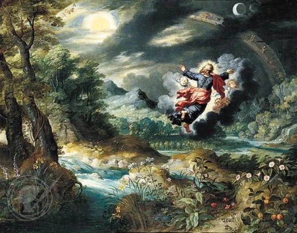 God creating heaven and earth by Jan, the Younger Brueghel Reproduction For  Sale | 1st Art Gallery