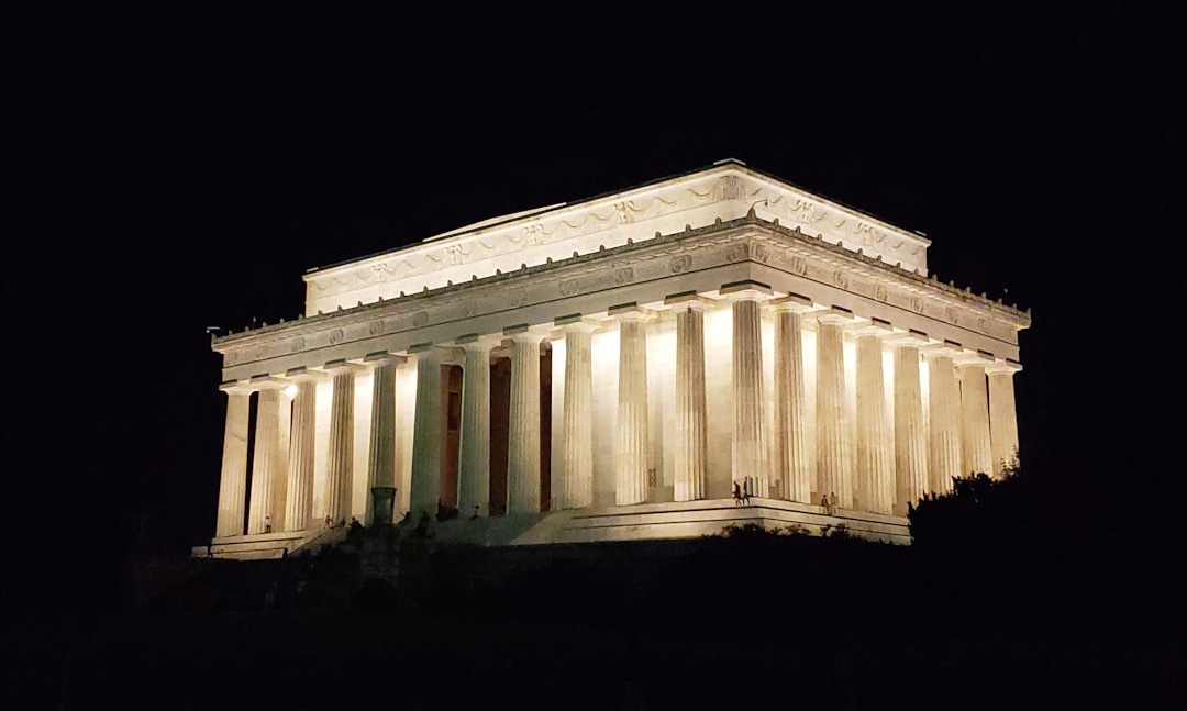 ancient Roman temple during night time