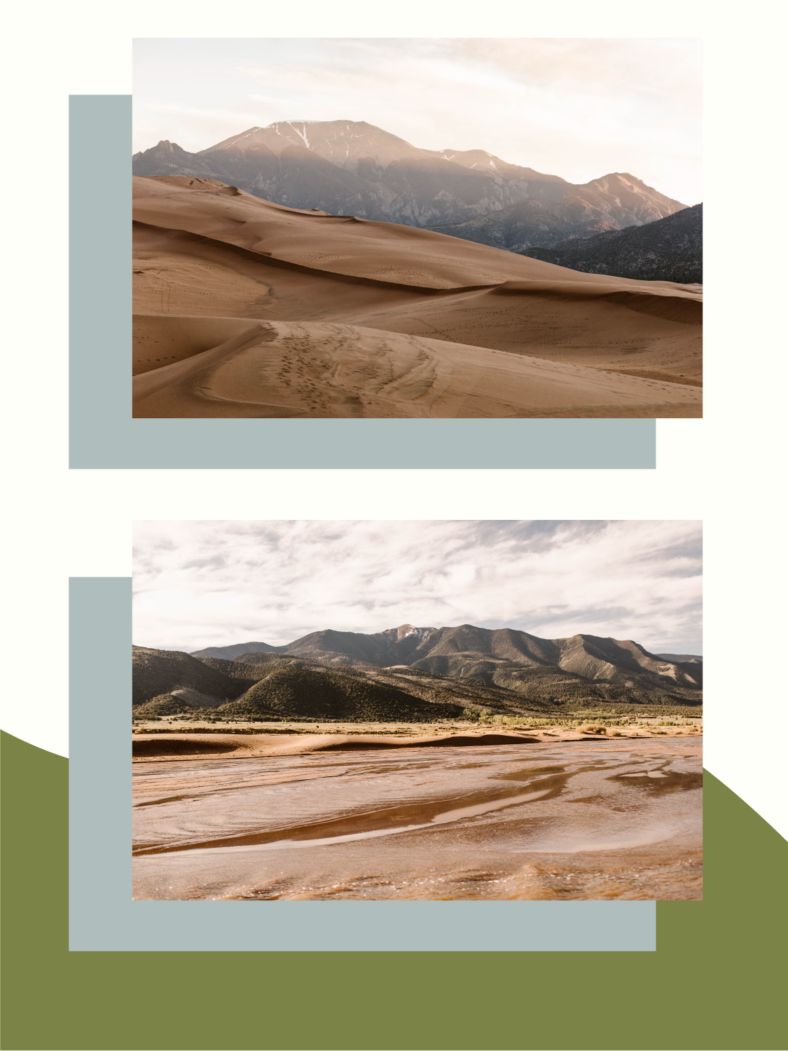 images hiking trails on sand dunes in the mountains during golden hour