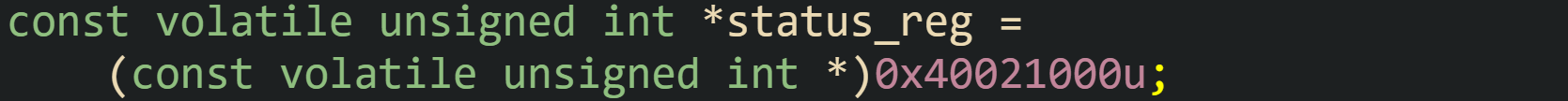 Using const and volatile in C