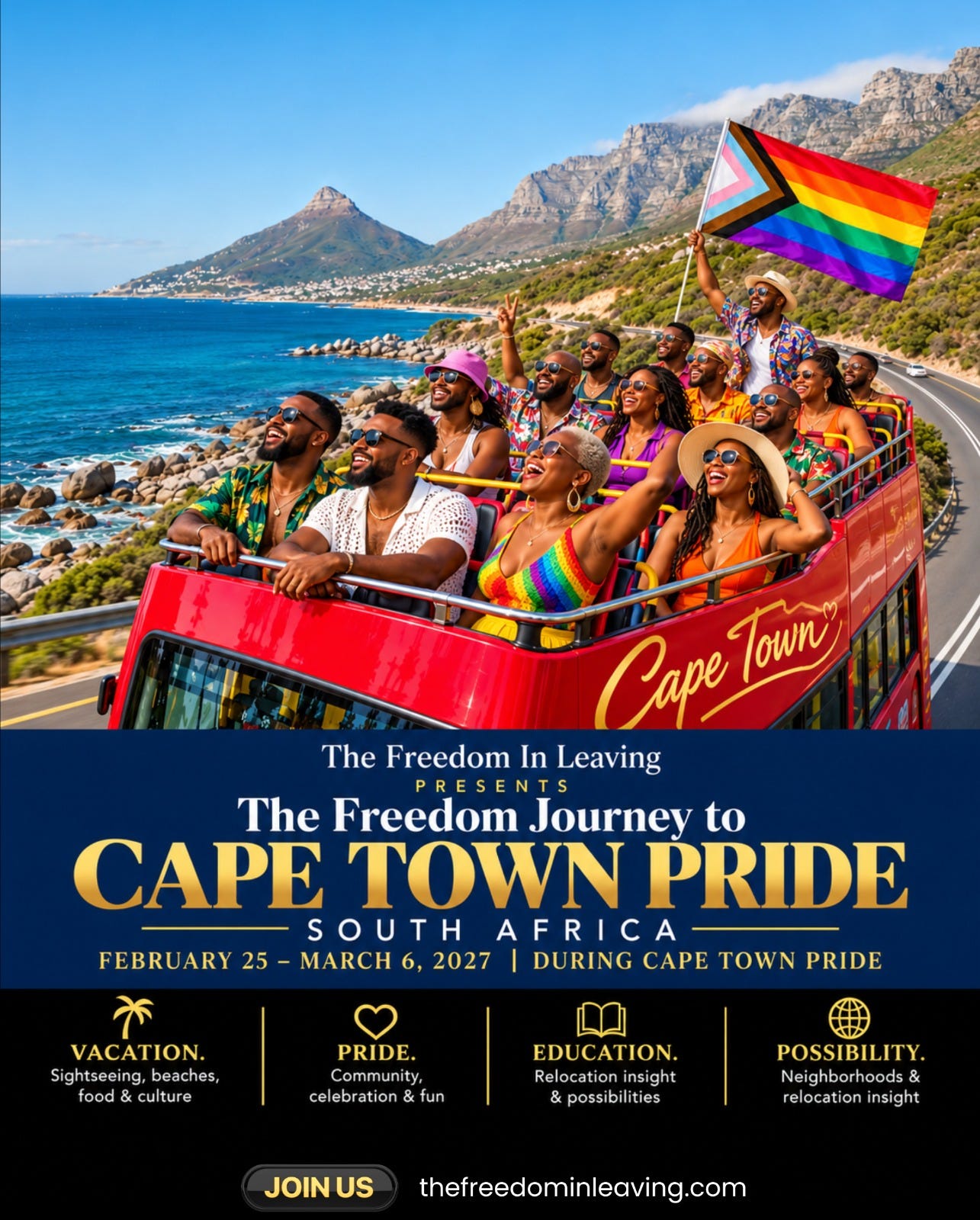 BOOKING IS NOW OPEN FOR CAPE TOWN PRIDE TRIP!!
