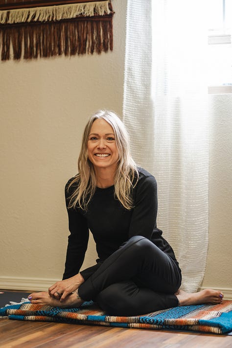 woman doing yoga poses, giving massage