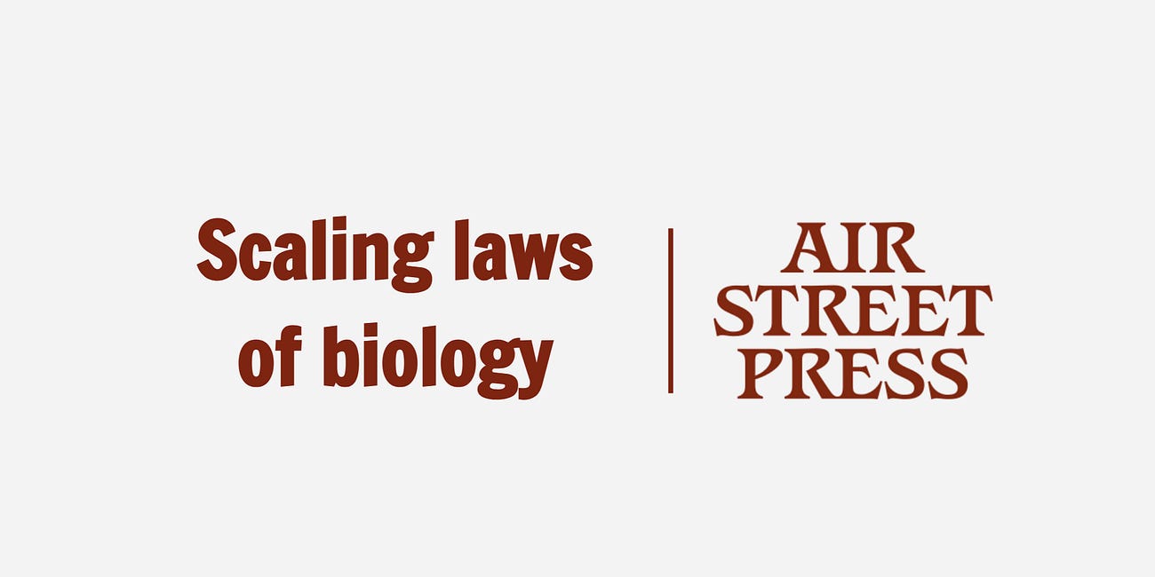 Biology has scaling laws too