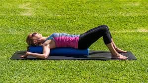 Foam roller chest stretch