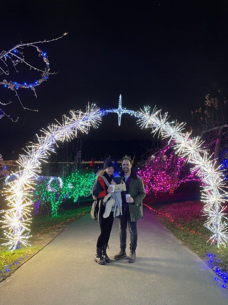 Holiday light show at Harvest Moon