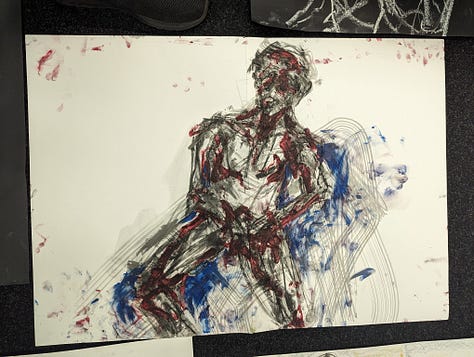 life drawings of a male nude in cardiff