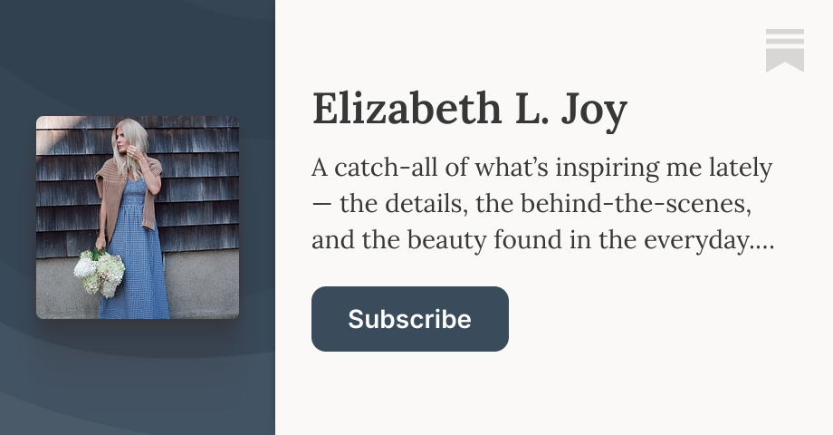 Elizabeth L. Joy | Substack