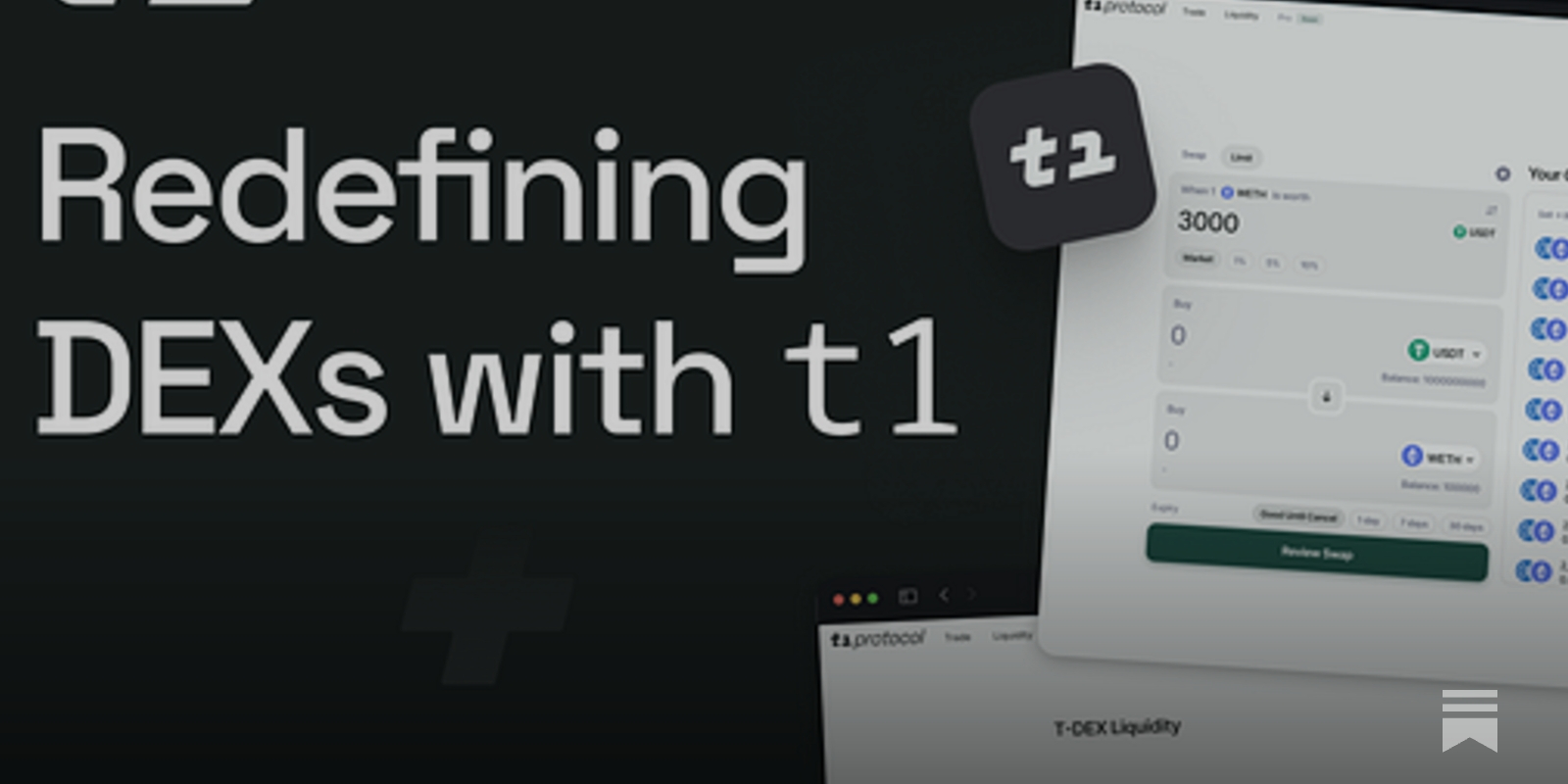 T-DEX: Redefining DEXs with 𝚝𝟷 - t1 Blog