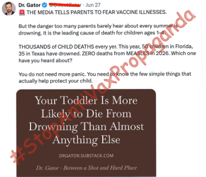 Joel Gator Warsh is an integrative pediatrician who often pushes anti-vaccine propaganda. Joel Gator Warsh is an integrative pediatrician who often pushes anti-vaccine propaganda.