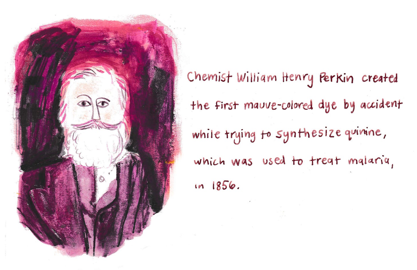 Chemist William Henry Perkin illustration by Beth Spencer