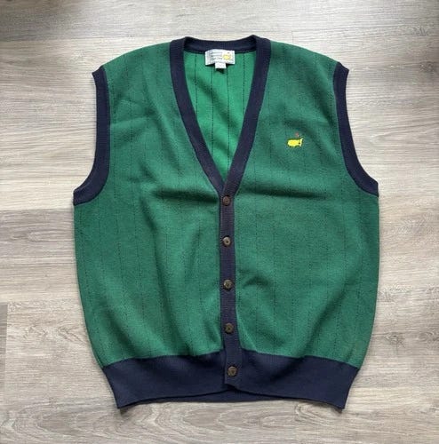 Slazenger “The Masters” Augusta National Vintage Cardigan Size Large - Picture 1 of 3
