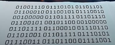 Multiple lines of binary code.