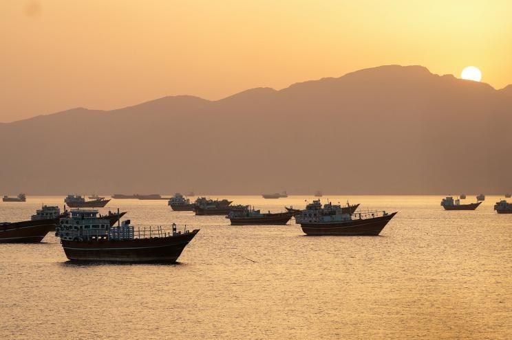 Vessels in the Strait of Hormuz, Musandam, Oman, May 18, 2026. Vessels in the Strait of Hormuz, Musandam, Oman, May 18, 2026.