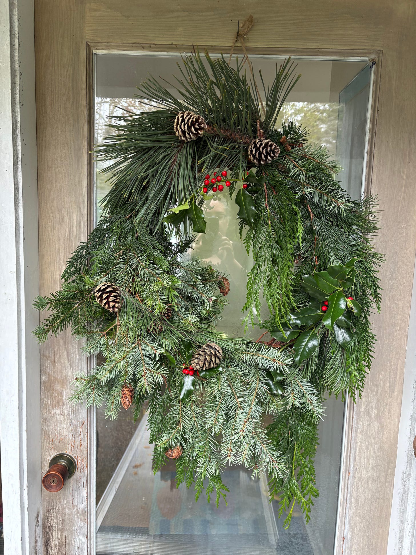 Wreath on a front door