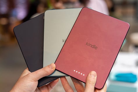 Amazon Kindle six-inch colorsoft paperwhite e-readers