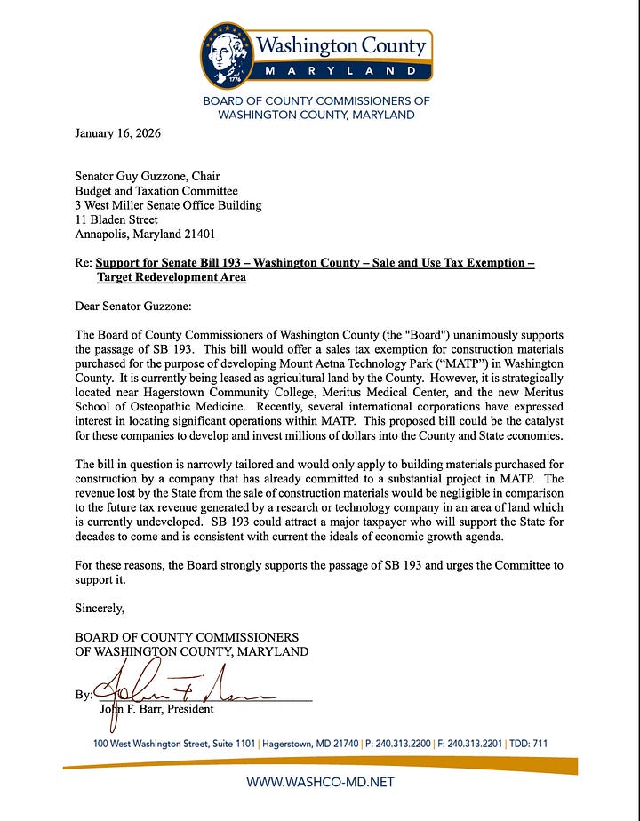 SB0193 - Washington County - Sales and Use Tax Exemption - Target Redevelopment Area Committee Testimony