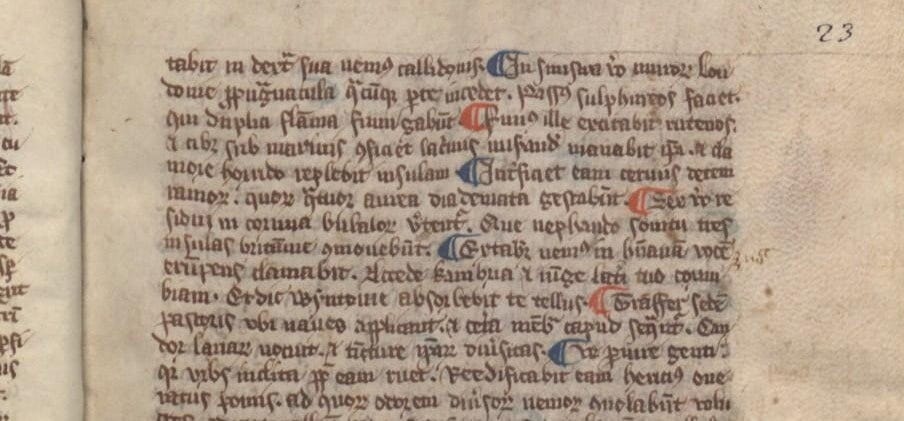'C' for capitulum in De Gestis Regum Anglorum, 1125 'C' for capitulum in De Gestis Regum Anglorum, 1125