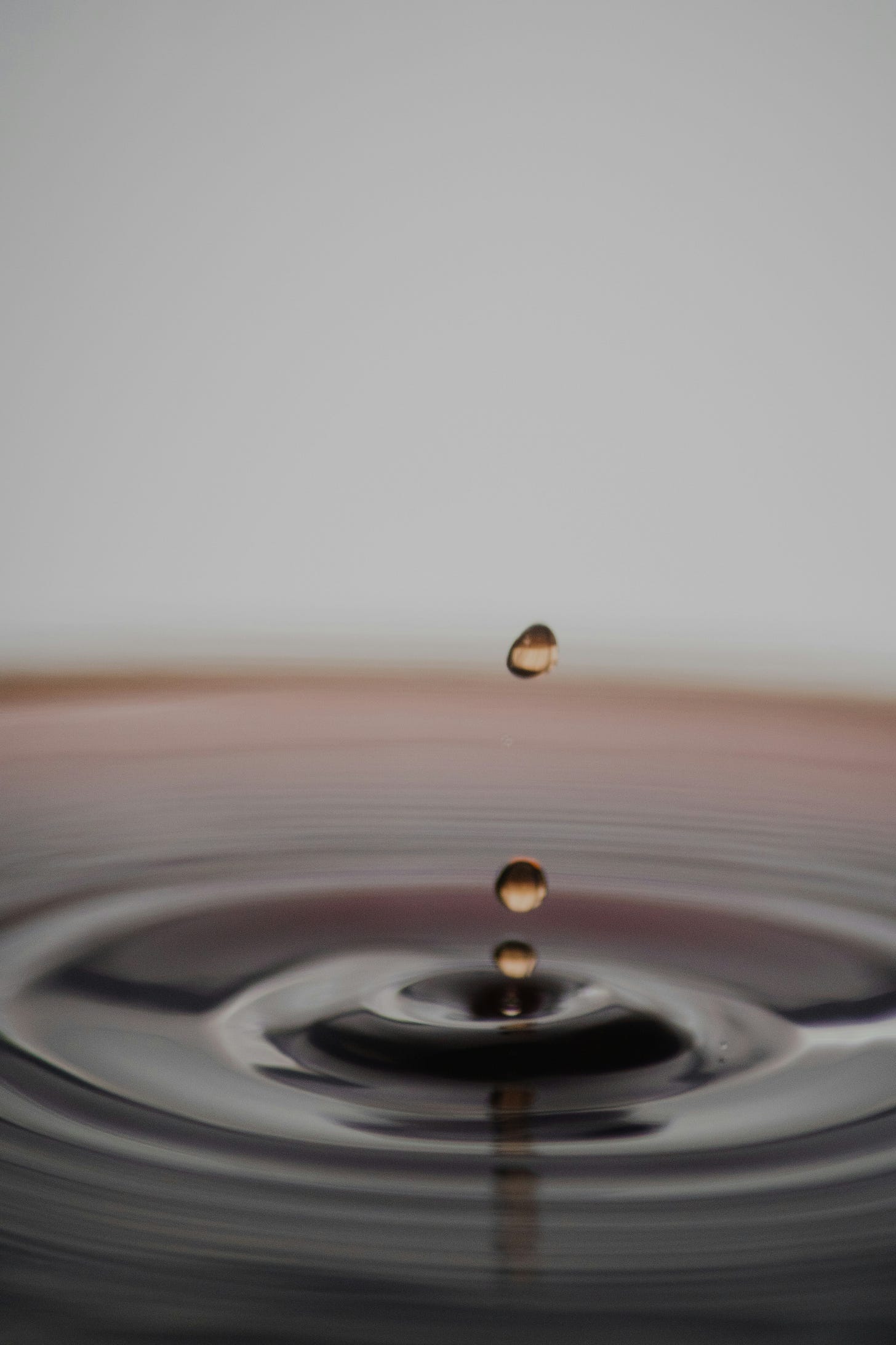 A water droplet suspended in air.