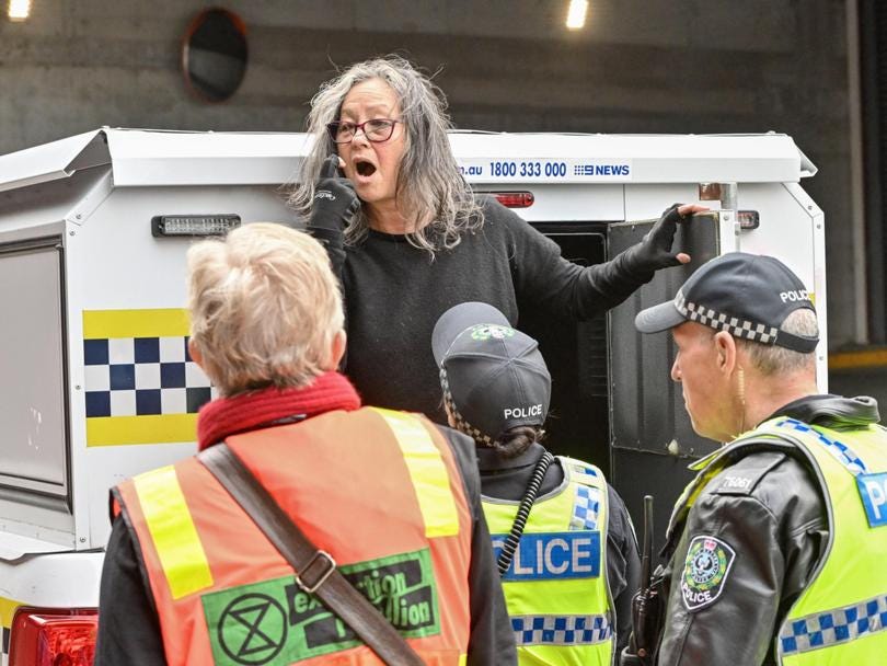 Climate protests hold Adelaide at standstill after woman abseils off bridge | The West Australian Climate protests hold Adelaide at standstill after woman abseils off bridge | The West Australian