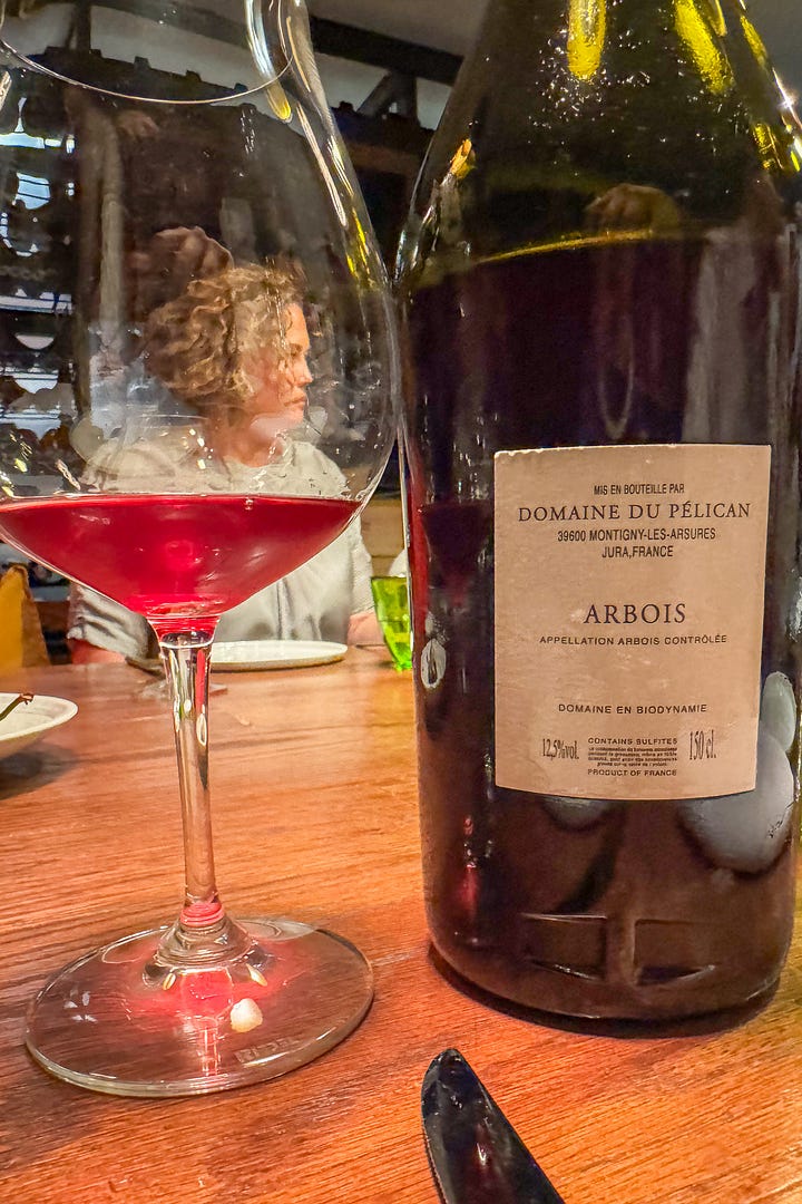 BOCA: Domaine du Pelican Trois Cepages Arbois and a magnum of Dominique Piron Beaujolais Nouveau