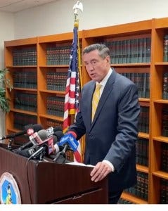 John Flynn Pigeon press conference - Frank Report Flynn Hates Black Reporter: How ex-Erie DA John Flynn barred Betty Jean Grant, prosecuted critics, lost in court, and drew bar discipline.