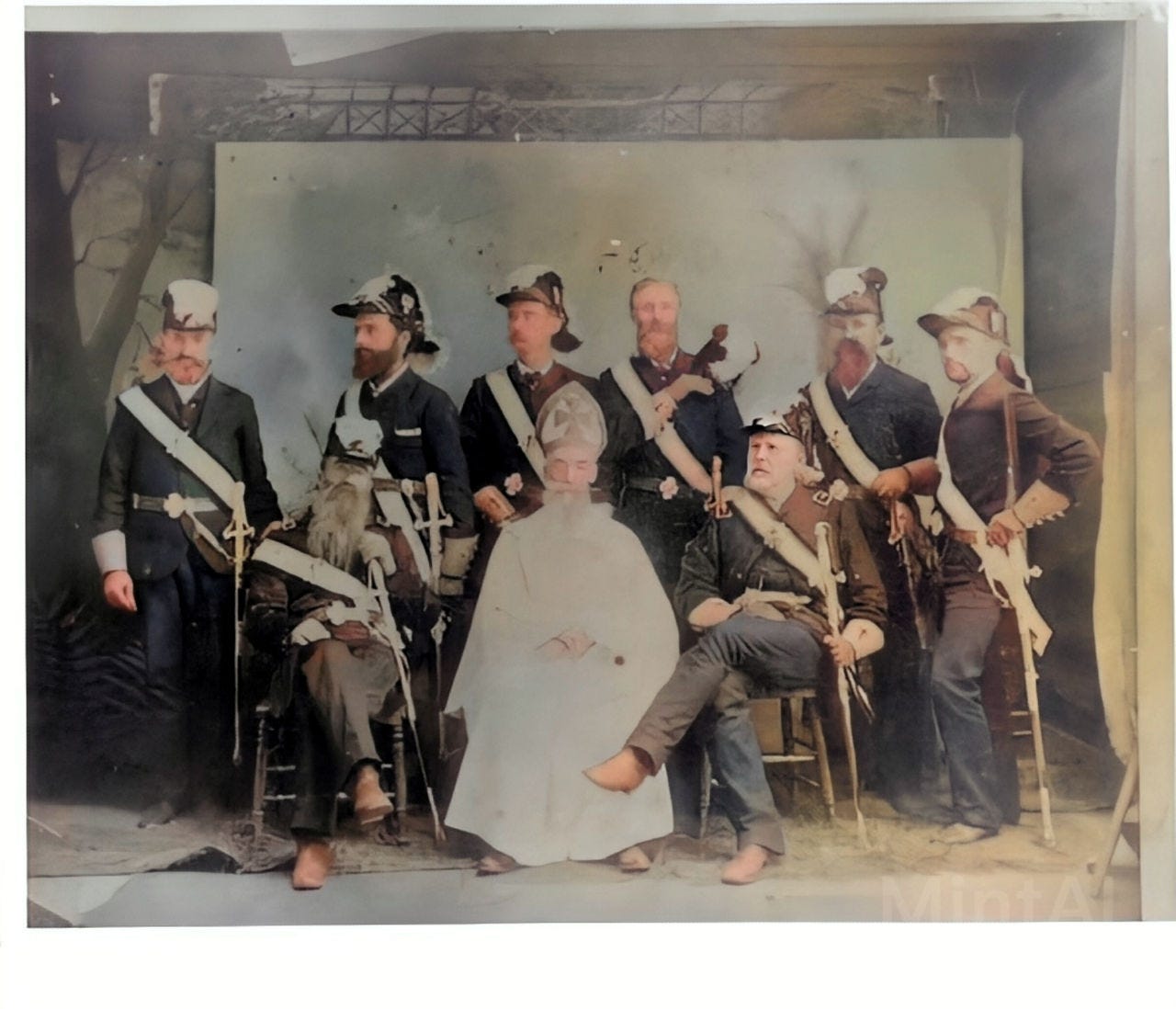 美國内戰初期金圈騎士團的一張合影 美國内戰初期金圈騎士團的一張合影