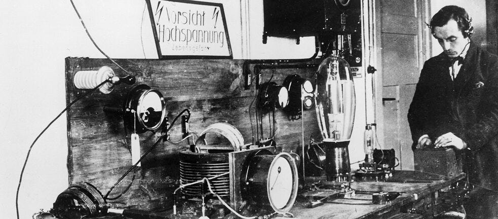 “Attention, attention”: The transmission centre at Vox House in Berlin, which is where the first Berlin radio station transmitted from in 1923.