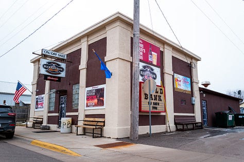 Various photos of the essential elements of small town life