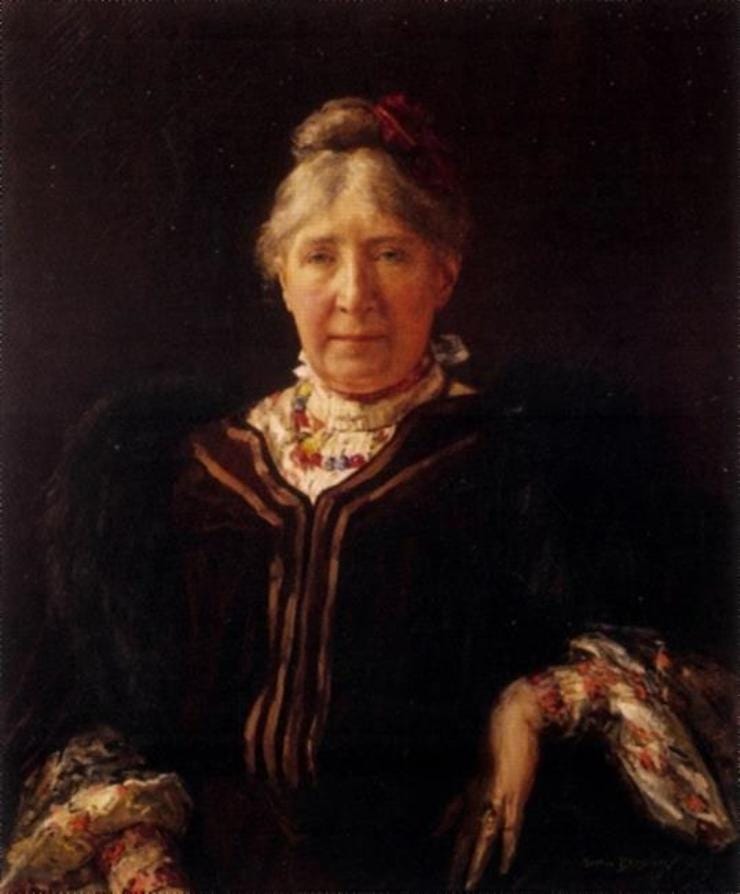 'Portret van Arina Hugenholz' 1905 - olieverf op doek: Martin Borgord