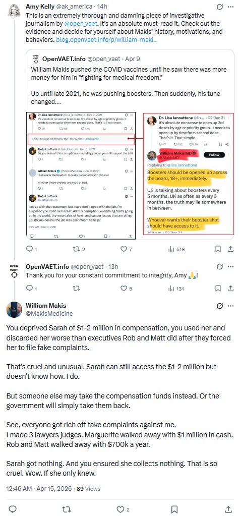 Makis's insane rants on Sarah Rayner