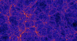 Filament of cosmic web set aglow