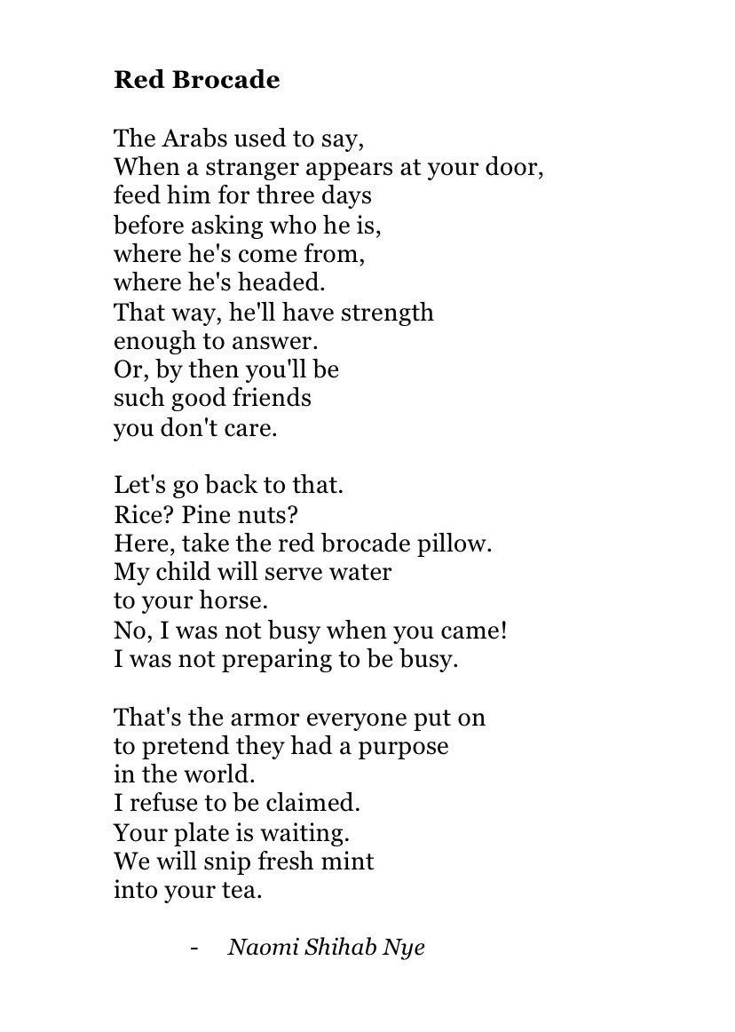 Builder of cathedrals and air castles — I really love this poem from Naomi  Shihab Nye.