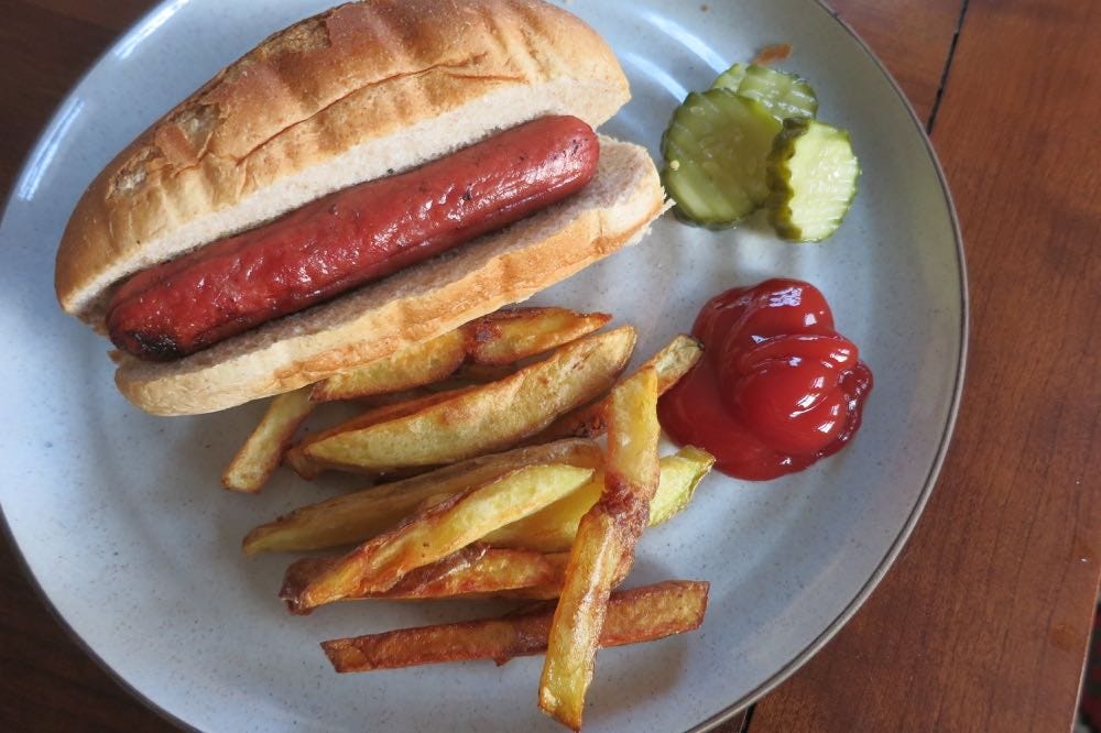 hot dog and fries