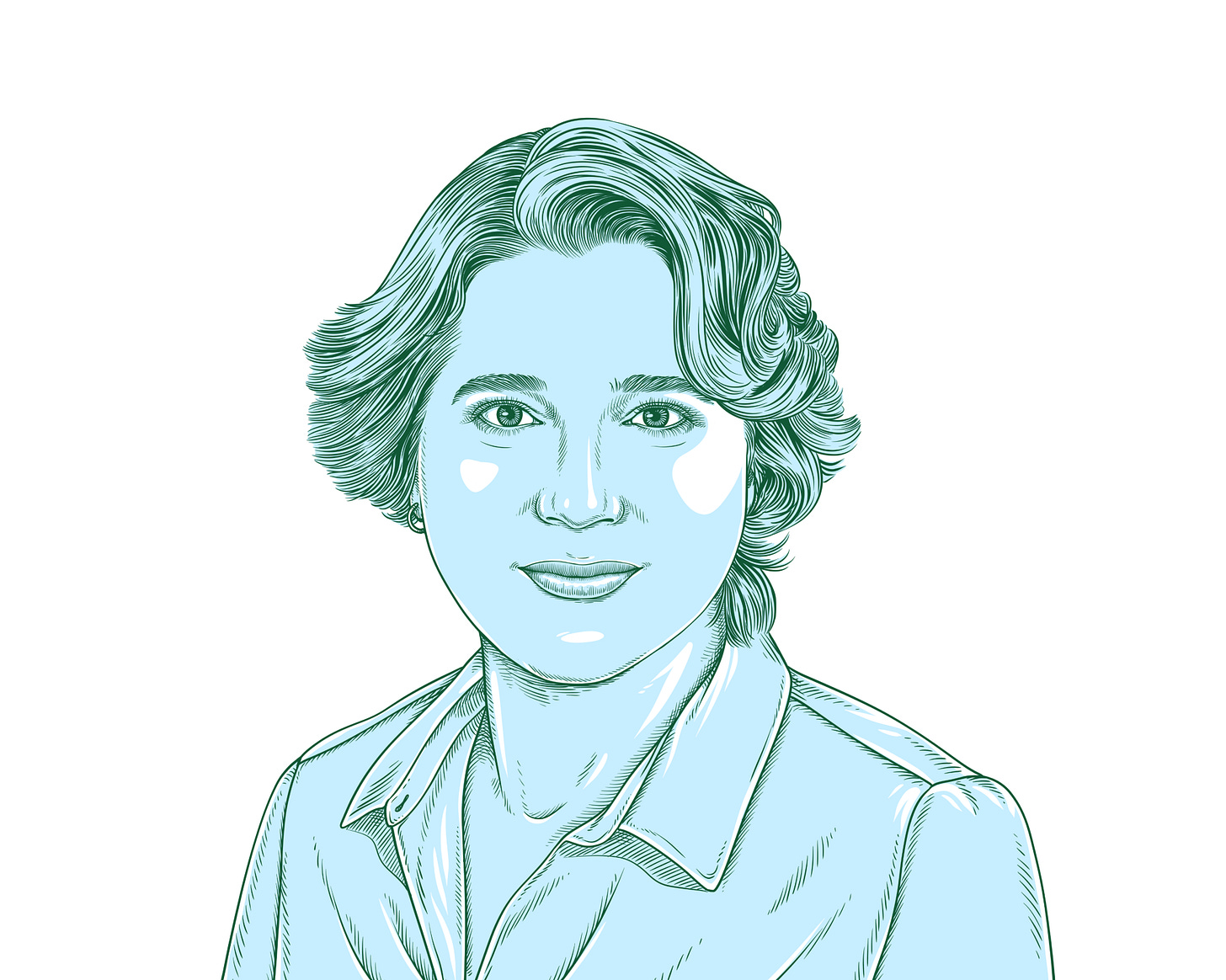 Alison Meynert, Principal Bioinformatics  Scientist, in a line-drawn portrait