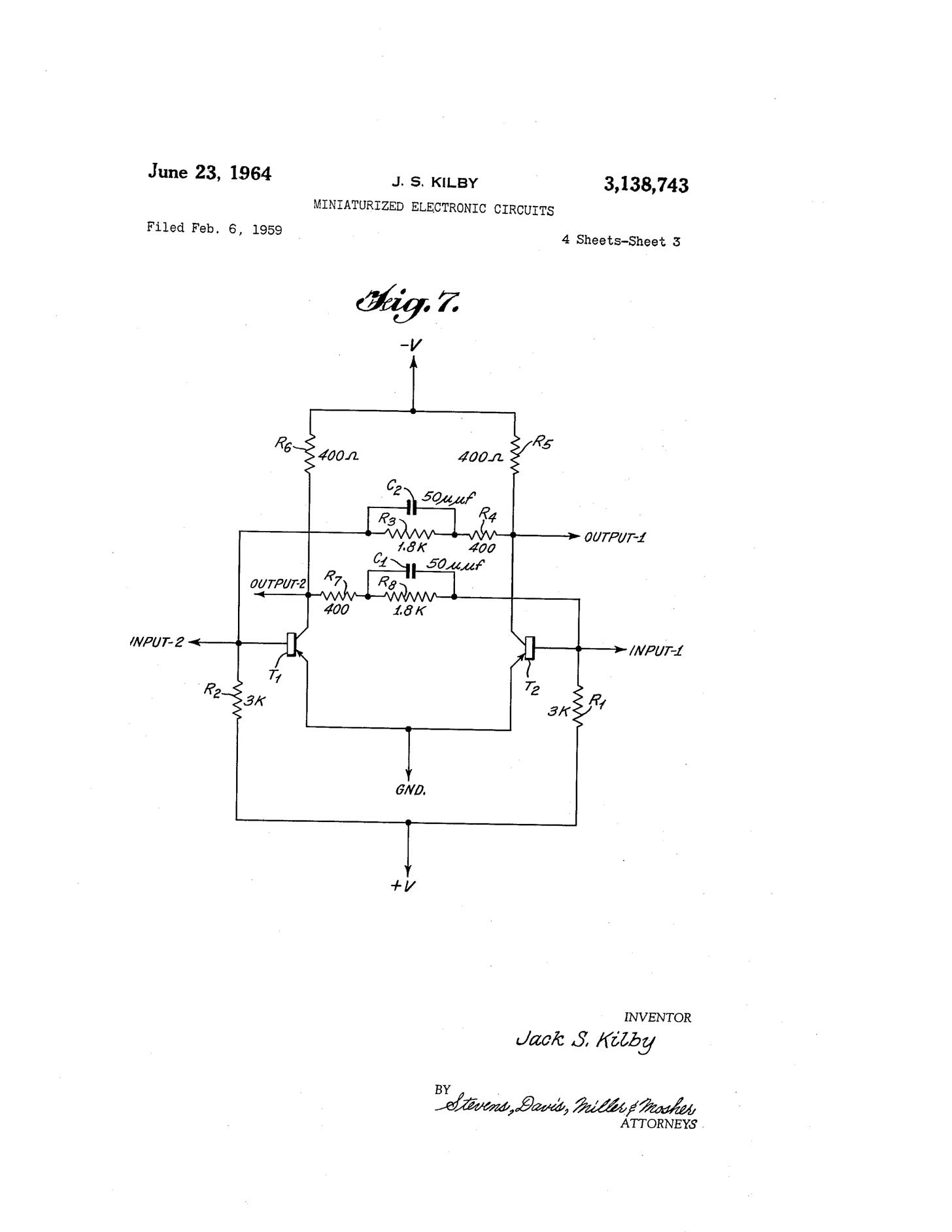 Jack kilby patent_3138743 | PDF