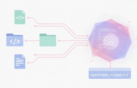 Repo to AI: Bash one-liner to concatenate directory contents for LLM