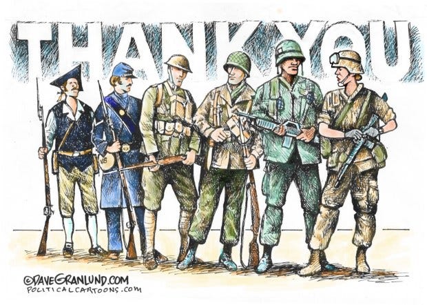 Thank you, veterans: Political Cartoons – Daily News