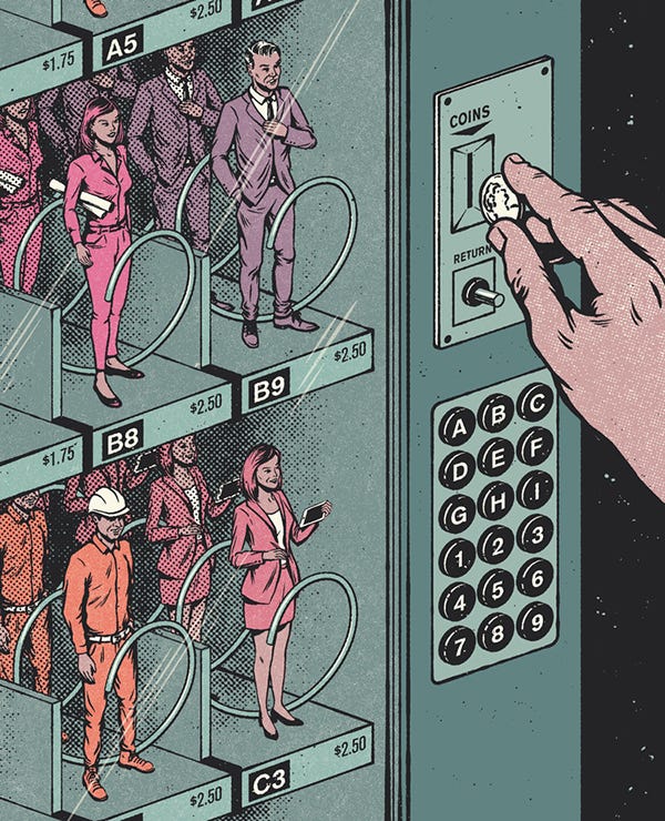 hand vending machine coin outsourcing