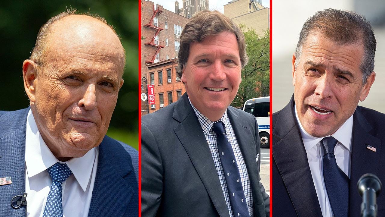 Rudy Giuliani plans to sue Tucker Carlson over an interview the podcaster had with Hunter Biden.