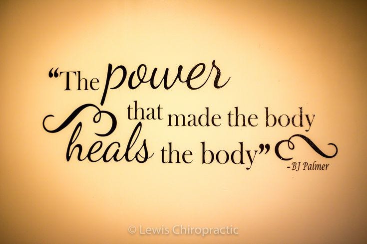 The Power that made the body Heals the body.'